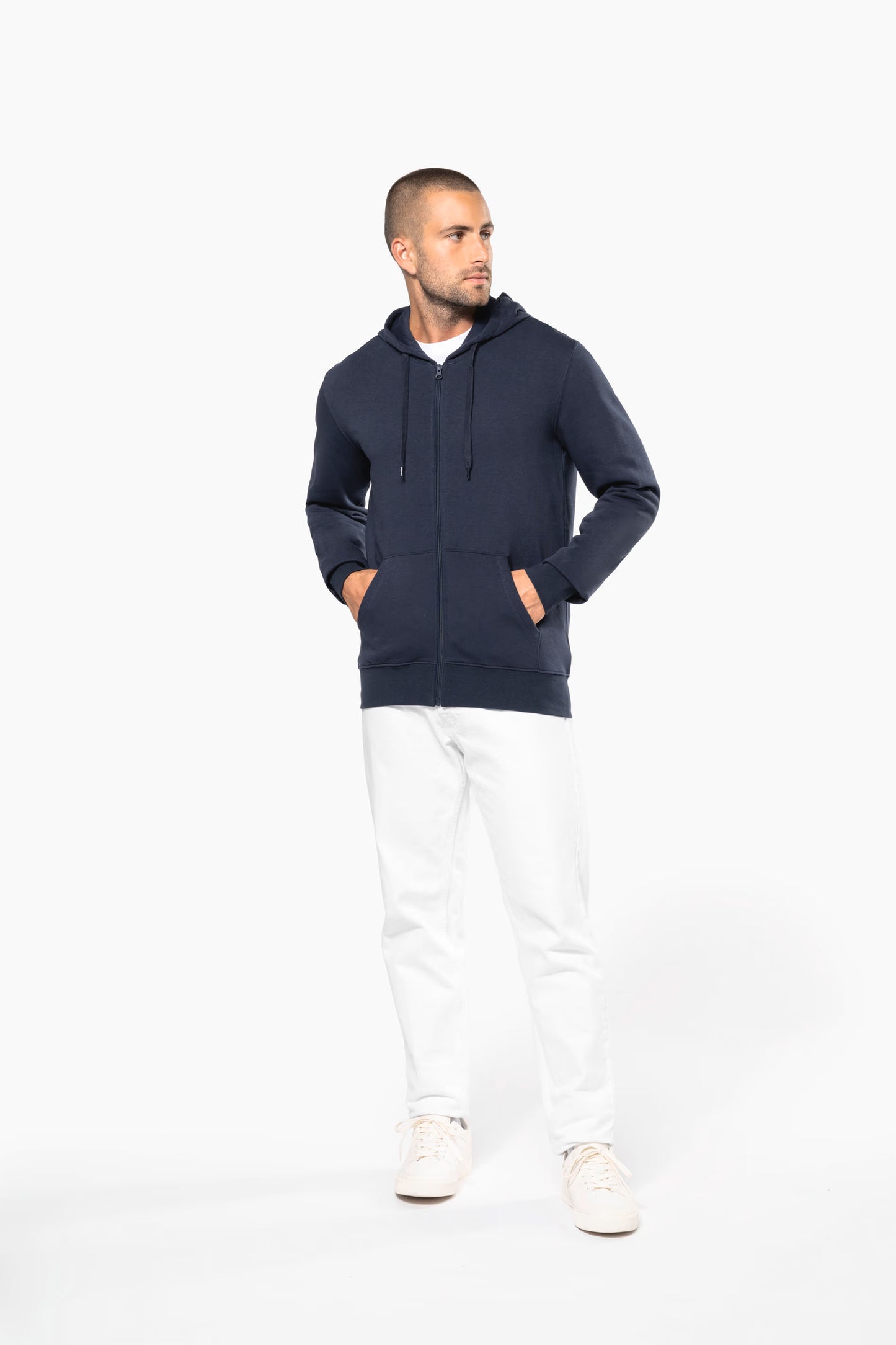 Felpa zip con cappuccio classic