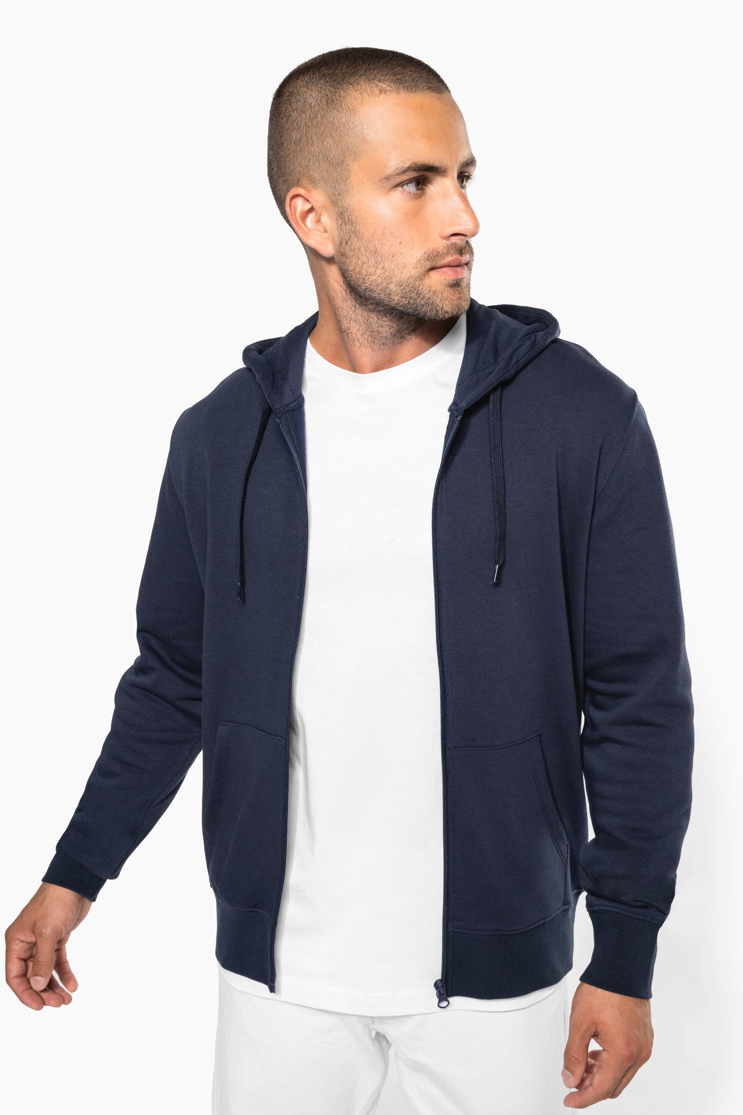 Felpa zip con cappuccio classic